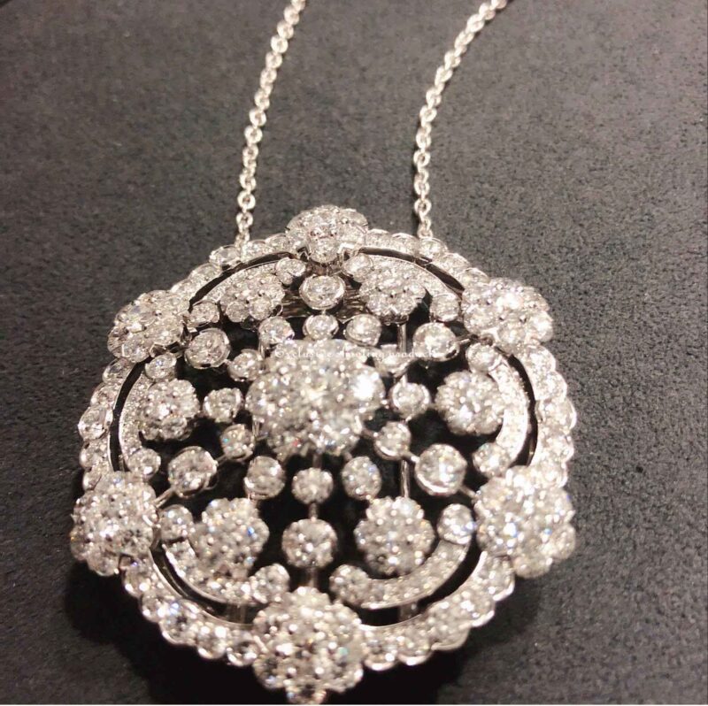 Van Cleef Arpels Snowflake Clip And Pendant Platinum Diamond Vcarp39900 Coral 42