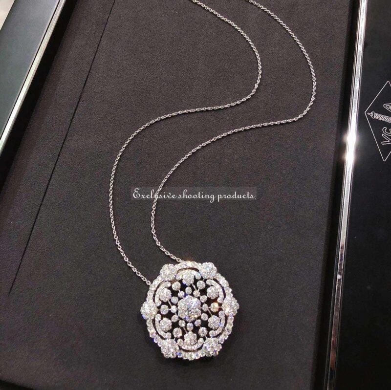 Van Cleef Arpels Snowflake Clip And Pendant Platinum Diamond Vcarp39900 Coral 52