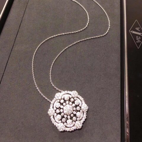 Van Cleef Arpels Snowflake Clip And Pendant Platinum Diamond Vcarp39900 Coral 62