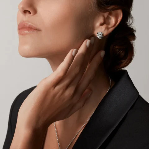 Cartier N8050700 Panthère de Cartier Earrings White Gold Diamonds Emeralds Onyx 8