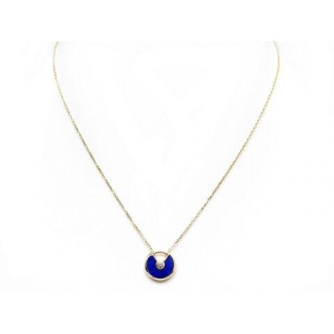 Cartier Amulette De Cartier B3153108 Necklace XS Rose Gold Lapis Lazuli Diamond 1