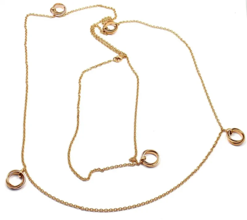 Cartier Trinity Link Multi-color Gold Necklace 5