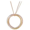 Cartier Trinity All Diamond Pendant Necklace on a Triple Chain