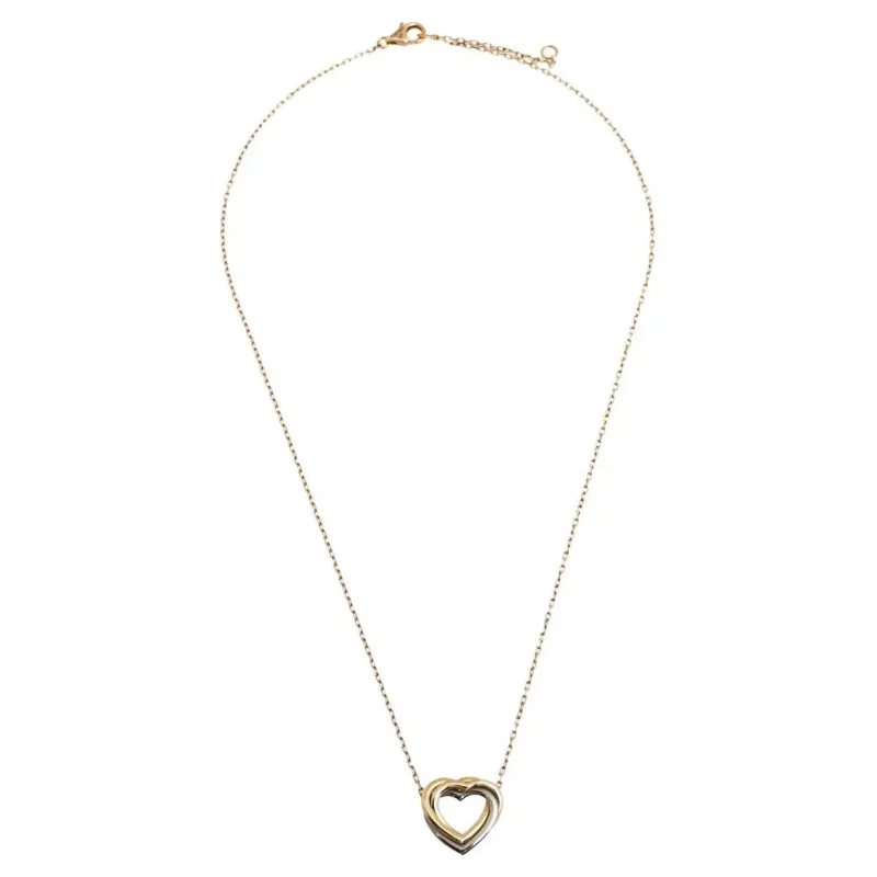 Cartier Heart Three Tone 18k Gold Necklace Cartier Trinity de 2