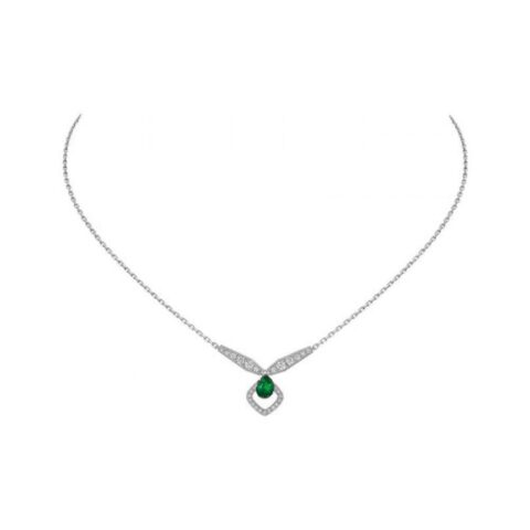Chaumet Josephine Eclat Floral 082671-WG white gold and Emerald pendant