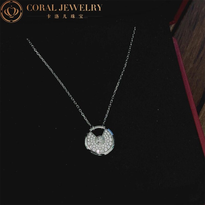 Cartier Amulette de B3047600 Cartier Diamond Whit Gold Long Necklace 7