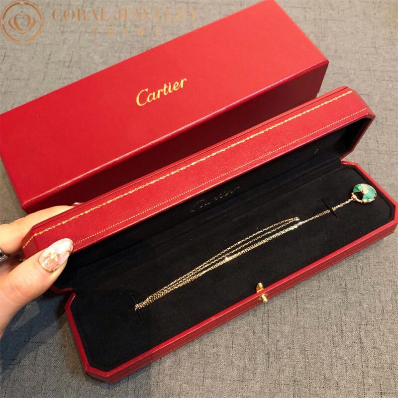 Cartier Amulette B7224542 De Cartier Necklace Small Model Rose Gold Malachite 5