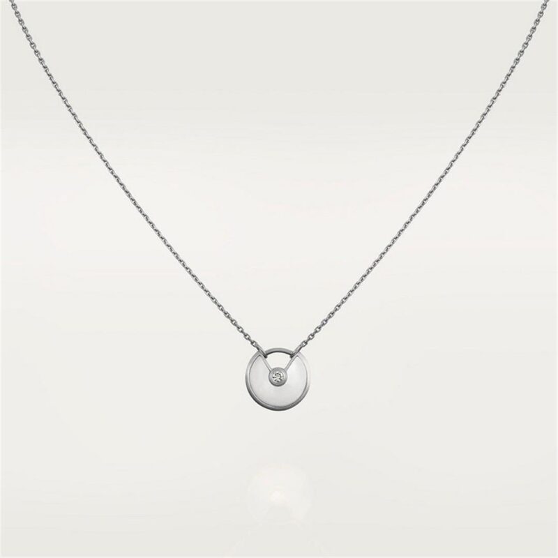 Cartier Amulette De B3047100 Cartier Necklace XS Model White Gold White Mother-of-pearl 1