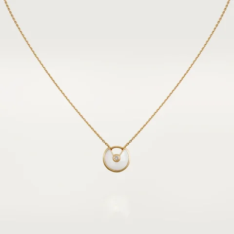 Cartier Amulette De B3047100 Cartier Necklace XS Model Yellow Gold White Mother-of-pearl 1