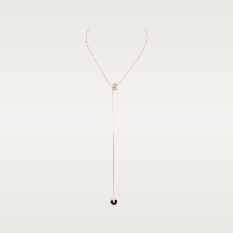 Cartier Amulette De Cartier B7224569 Necklace XS Rose Gold Onyx White mother-of-pearl Diamond 1