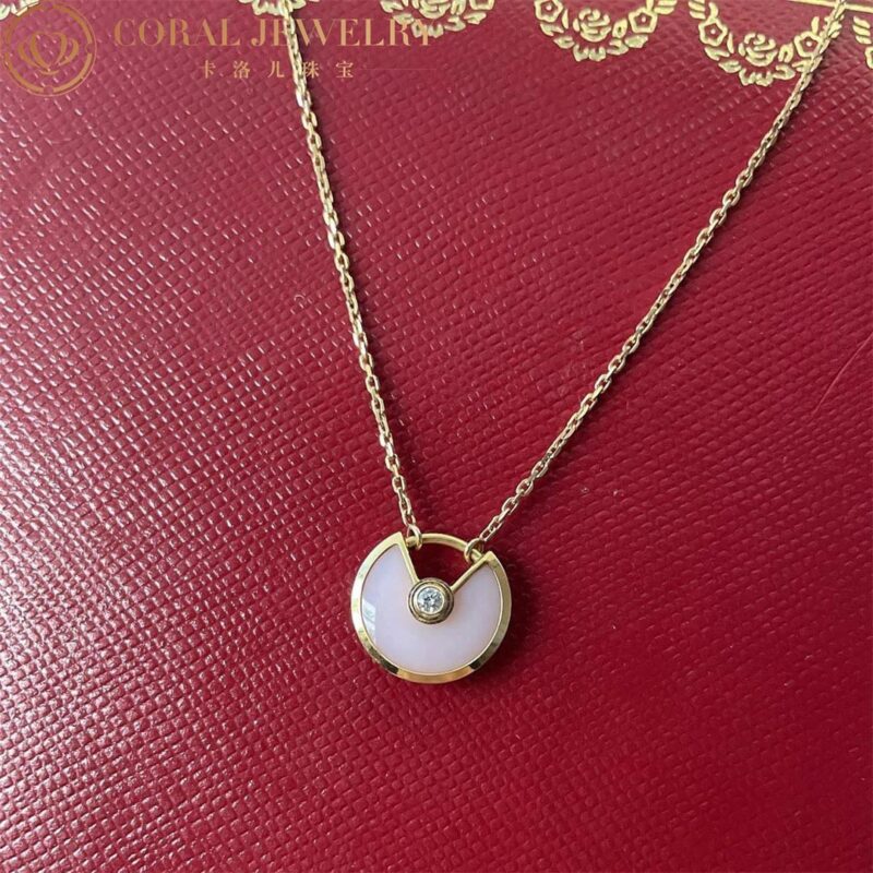 Cartier Amulette B7224519 De Cartier Necklace XS Rose Gold Opal Diamond 6