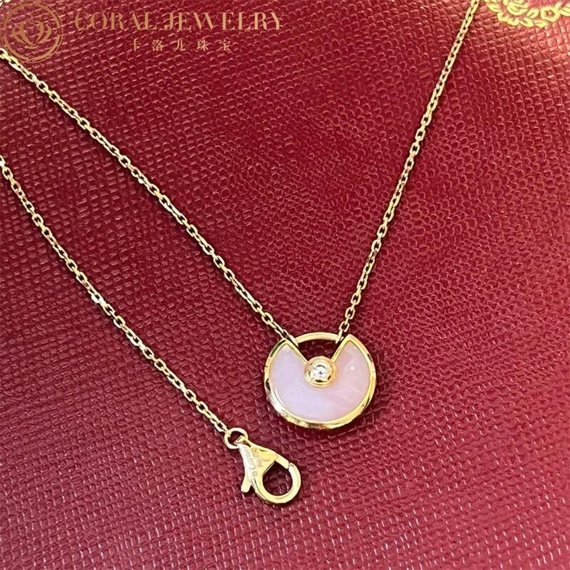 Cartier Amulette B7224519 De Cartier Necklace XS Rose Gold Opal Diamond 4