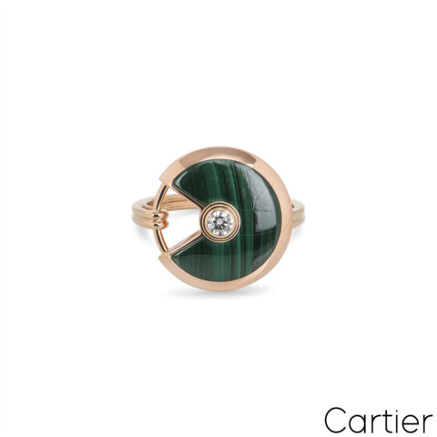 Cartier Amulette De Cartier Ring B4214300 Small Model Malachite1