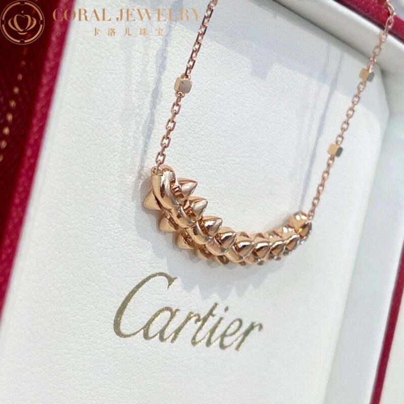 Cartier Clash De Cartier N7424312 Necklace Rose Gold Diamonds 14