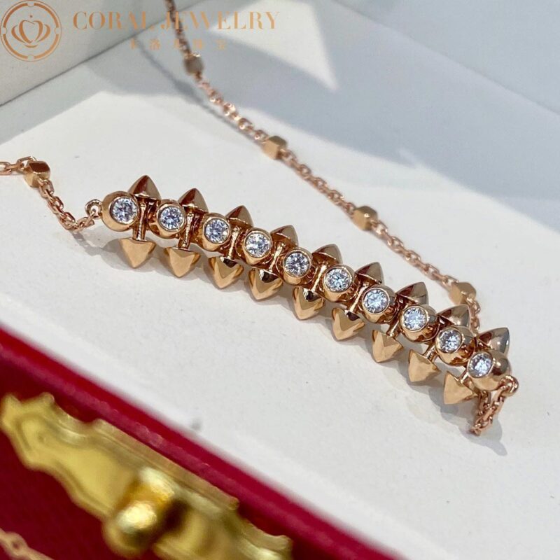 Cartier Clash De Cartier N7424312 Necklace Rose Gold Diamonds 13