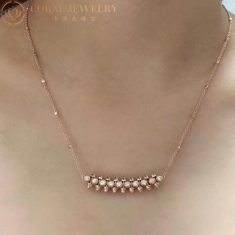 Cartier Clash De Cartier N7424312 Necklace Rose Gold Diamonds 9