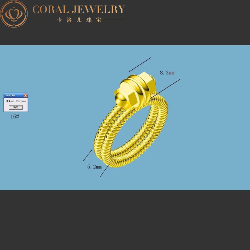 Cartier Ecrou De Cartier B4231700 Ring Yellow Gold 2