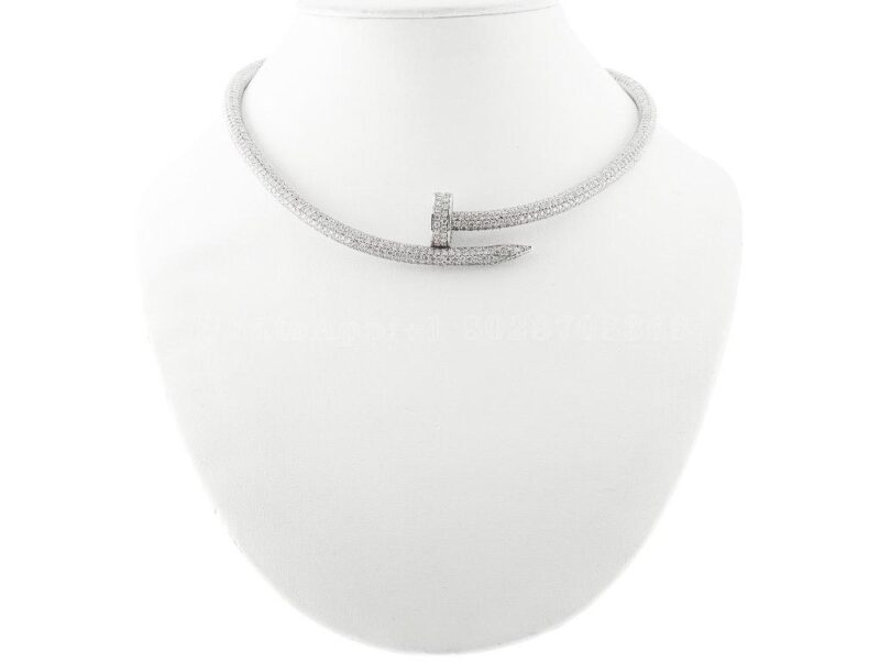 Cartier Juste un Clou Collar H7000221 Necklace Large Model White Gold Diamonds 2