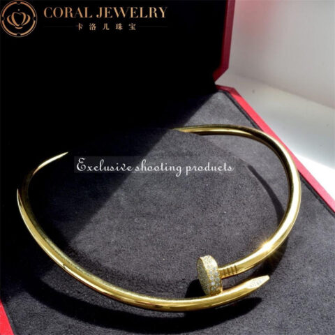 Cartier Juste un Clou Collar N7424270 Necklace Large Model Yellow Gold Diamonds 14