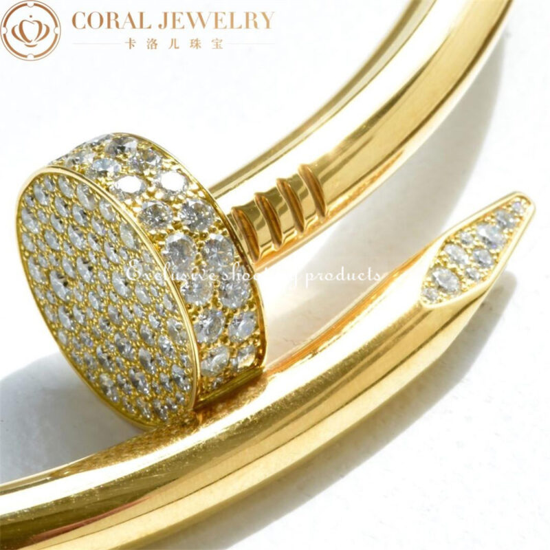 cartier juste un clou collar necklace large model yellow gold diamonds ref n7424270 coral 2