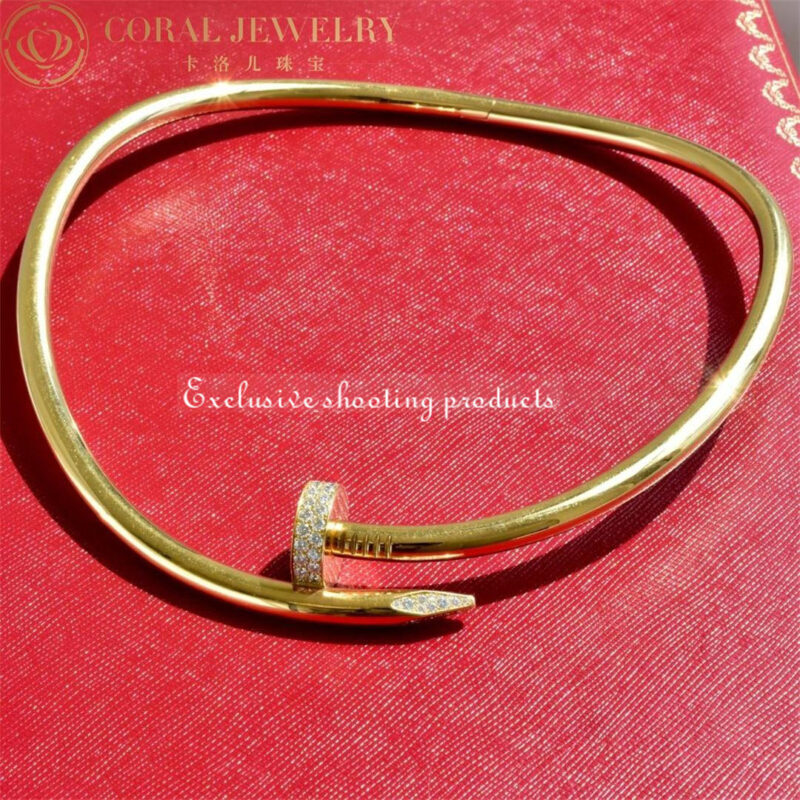 Cartier Juste un Clou Collar N7424270 Necklace Large Model Yellow Gold Diamonds 11