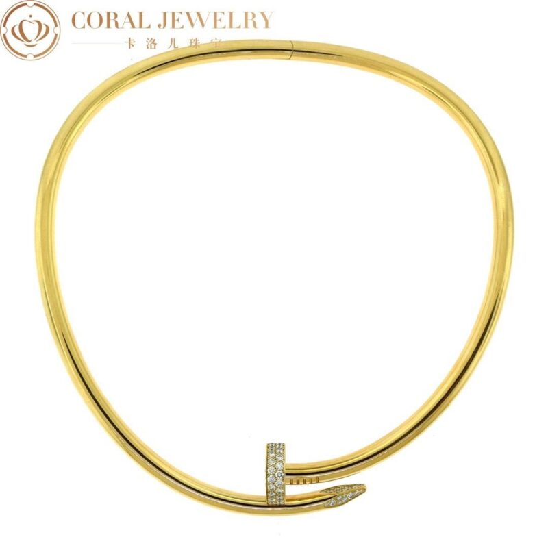 Cartier Juste un Clou Collar N7424270 Necklace Large Model Yellow Gold Diamonds 7