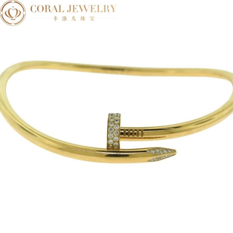 Cartier Juste un Clou Collar N7424270 Necklace Large Model Yellow Gold Diamonds 6
