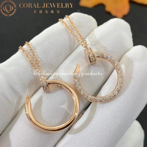 Cartier Juste un Clou B3047000 Necklace Rose Gold Diamonds 9