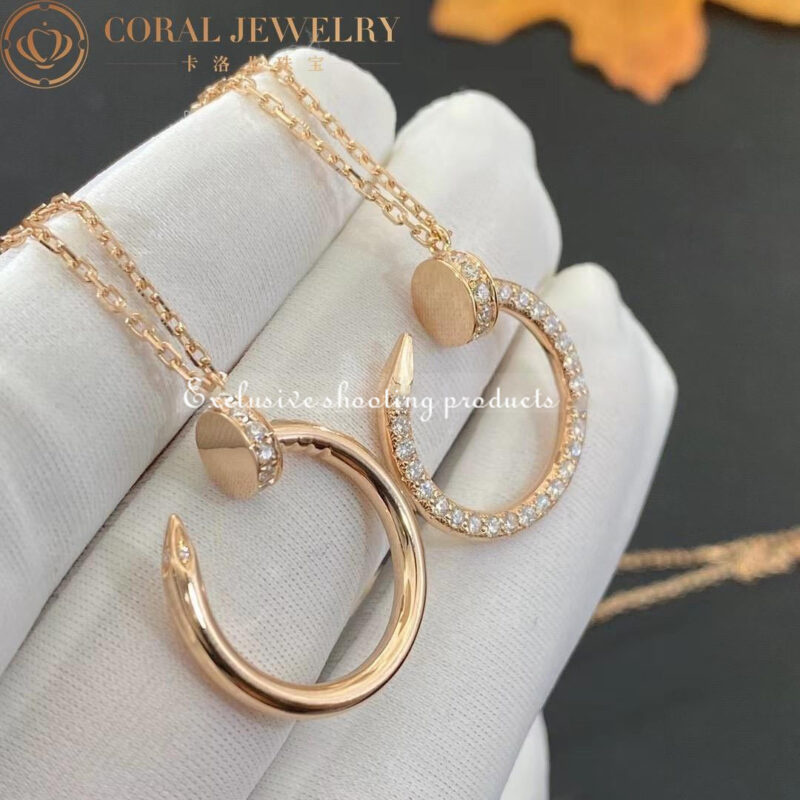 Cartier Juste un Clou B3047000 Necklace Rose Gold Diamonds 8