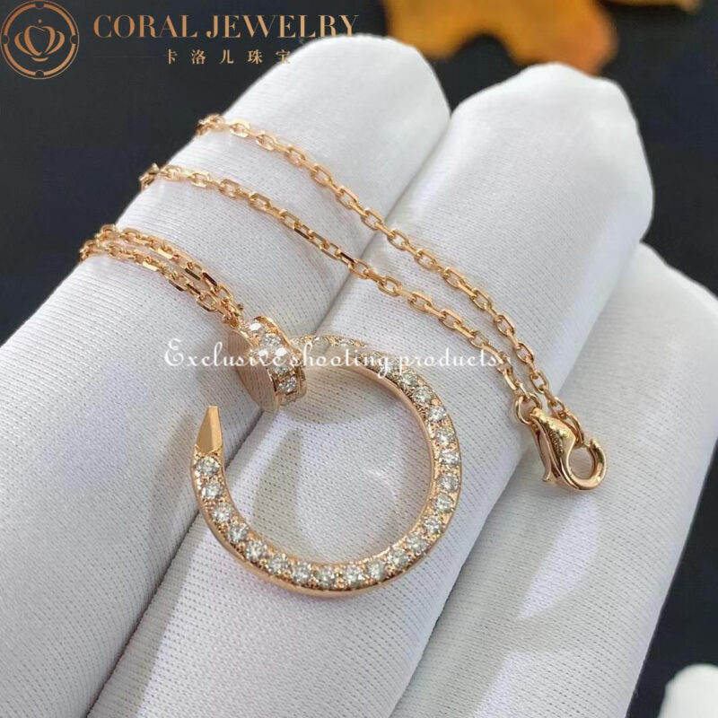 Cartier Juste un Clou B3047000 Necklace Rose Gold Diamonds 2