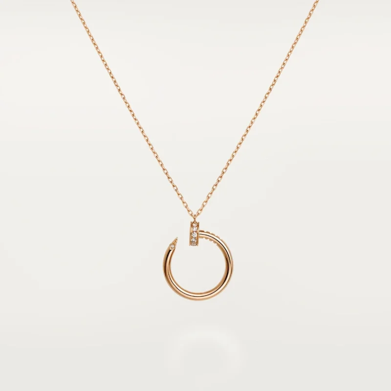 Cartier B7224513 Juste un Clou Necklace Rose Gold Diamonds 1