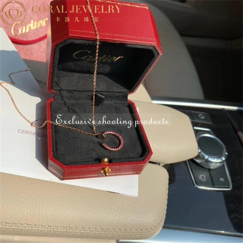 Cartier Juste un Clou B7224778 Necklace Rose Gold Rubies 4