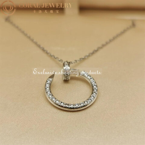 Cartier Juste un Clou B3046900 Necklace White Gold Diamonds 12