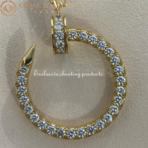 Cartier Juste un Clou Necklace B7224511 Yellow Gold Diamonds 12