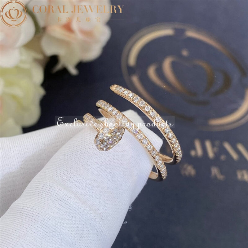 Cartier Juste un Clou Ring B4210900 Rose Gold Diamonds 7