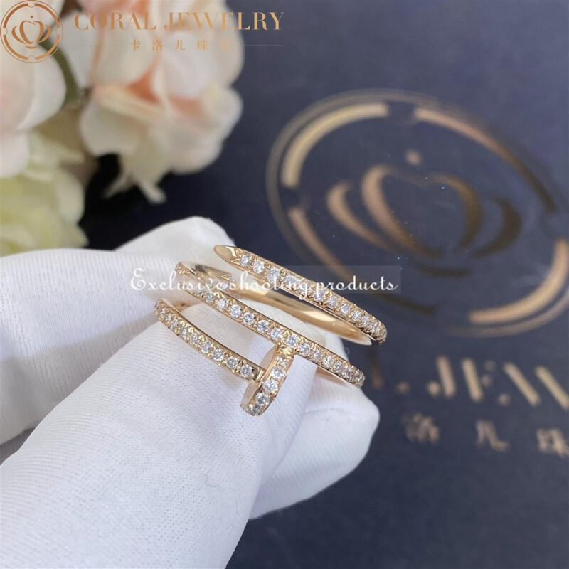 Cartier Juste un Clou Ring B4210900 Rose Gold Diamonds 5