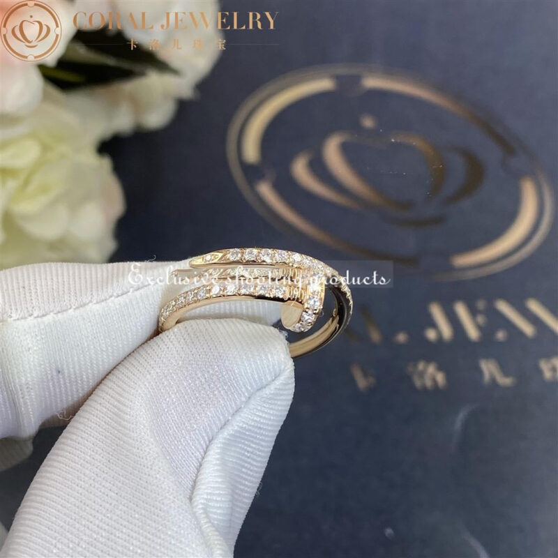 Cartier Juste un Clou Ring B4231400 Rose Gold Diamonds 4