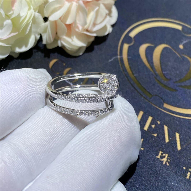 Cartier Juste un Clou Ring B4211100 White Gold Diamonds 4
