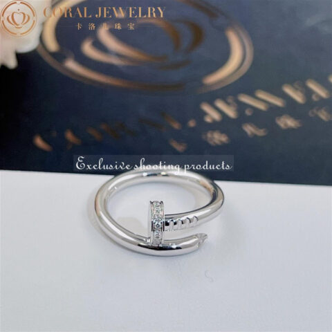 Cartier Juste un Clou Ring B4092700 White Gold Diamonds 7