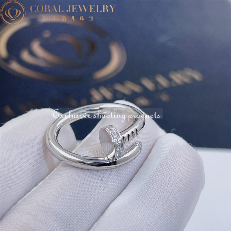 Cartier Juste un Clou Ring B4092700 White Gold Diamonds 4