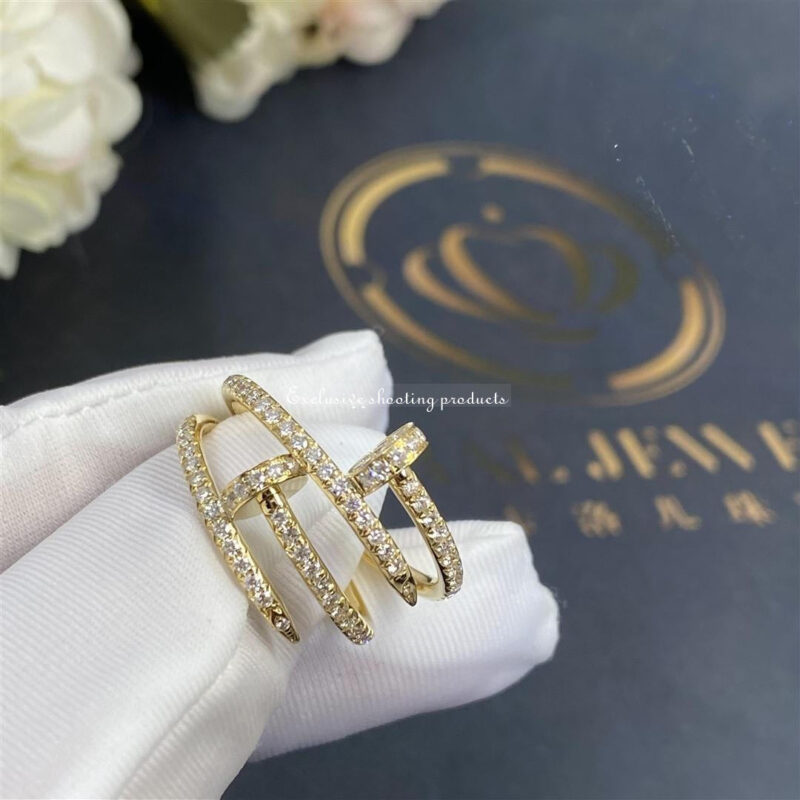 Cartier Juste un Clou B4231500 Ring Yellow Gold Diamonds 13