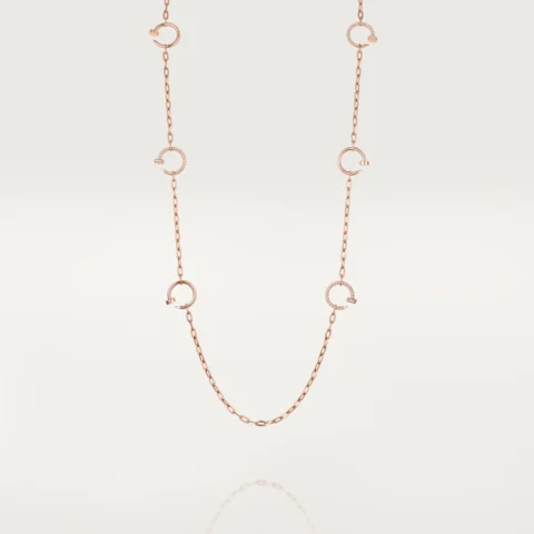 Cartier N7413400 Juste Un Clou Rose Gold Diamond Chain Necklace 1
