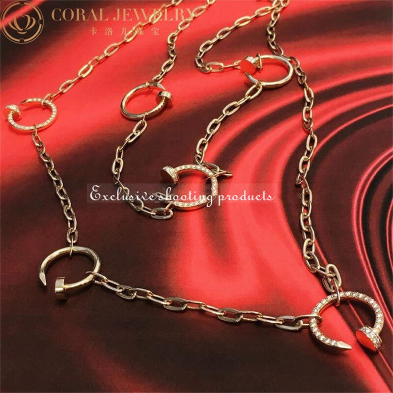 Cartier N7413400 Juste Un Clou Rose Gold Diamond Chain Necklace 4