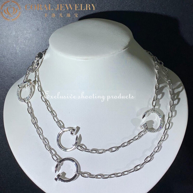 Cartier Juste Un Clou N7413400-1 White Gold Diamond Chain Necklace 5