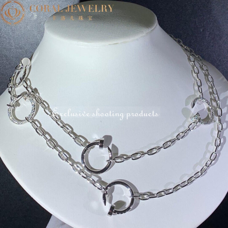Cartier Juste Un Clou N7413400-1 White Gold Diamond Chain Necklace 4