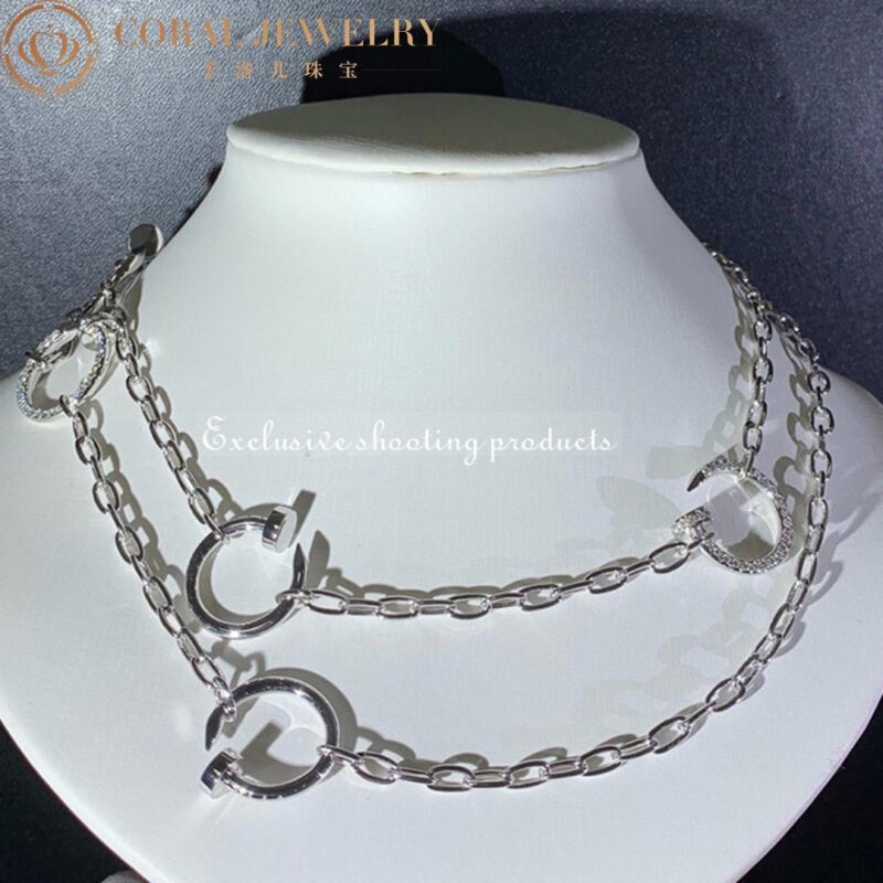 Cartier Juste Un Clou N7413400-1 White Gold Diamond Chain Necklace 3