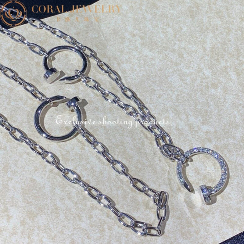 Cartier Juste Un Clou N7413400-1 White Gold Diamond Chain Necklace 2