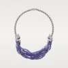 Cartier H7000092 Les Oiseaux Libérés Necklace White Gold Grey Mother-of Pearl Emeralds Tanzanite Diamonds 1