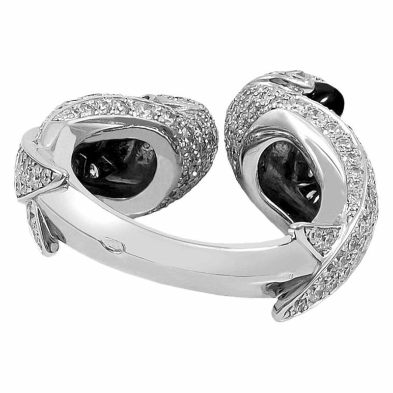 Cartier Les Oiseaux N4244800 Libérés Ring White Gold Diamond Love Birds Ring 3