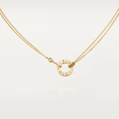 Cartier Love Necklace B7224509 2 Diamonds Rose Gold 1